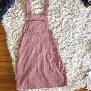 SHEIN PINK OVERALL DRESS